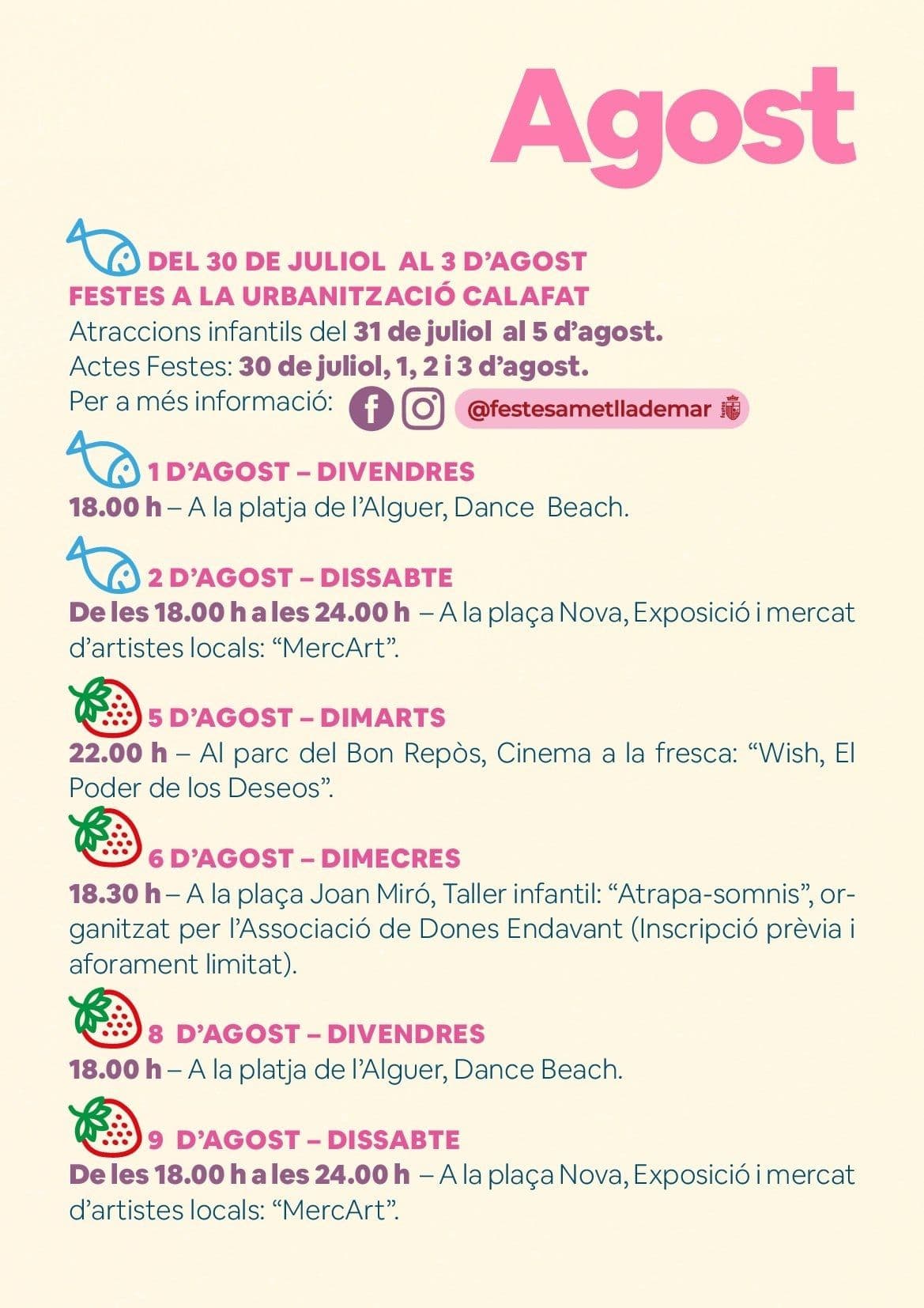 Agenda Agost 2025