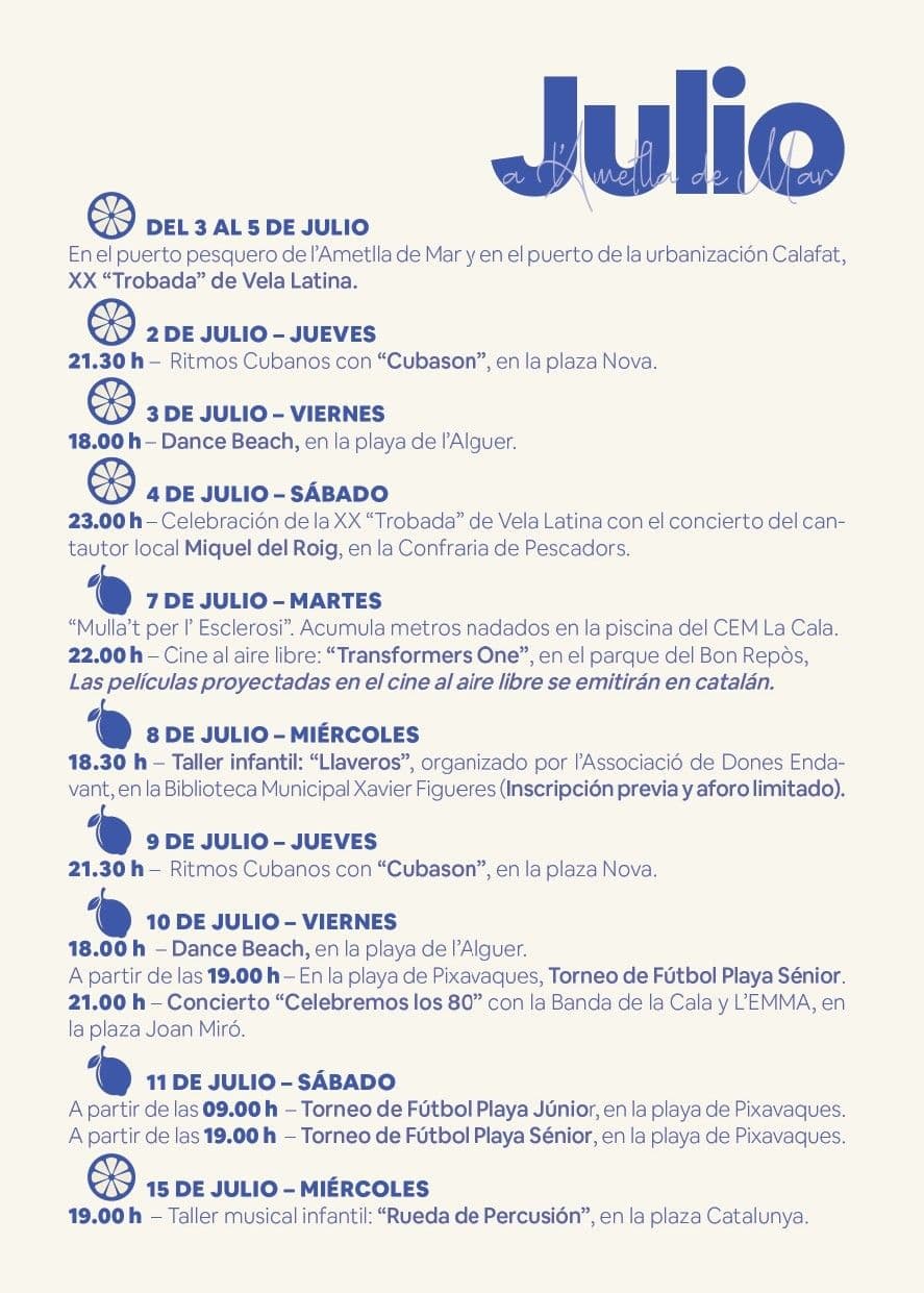 Agenda Julio 2026