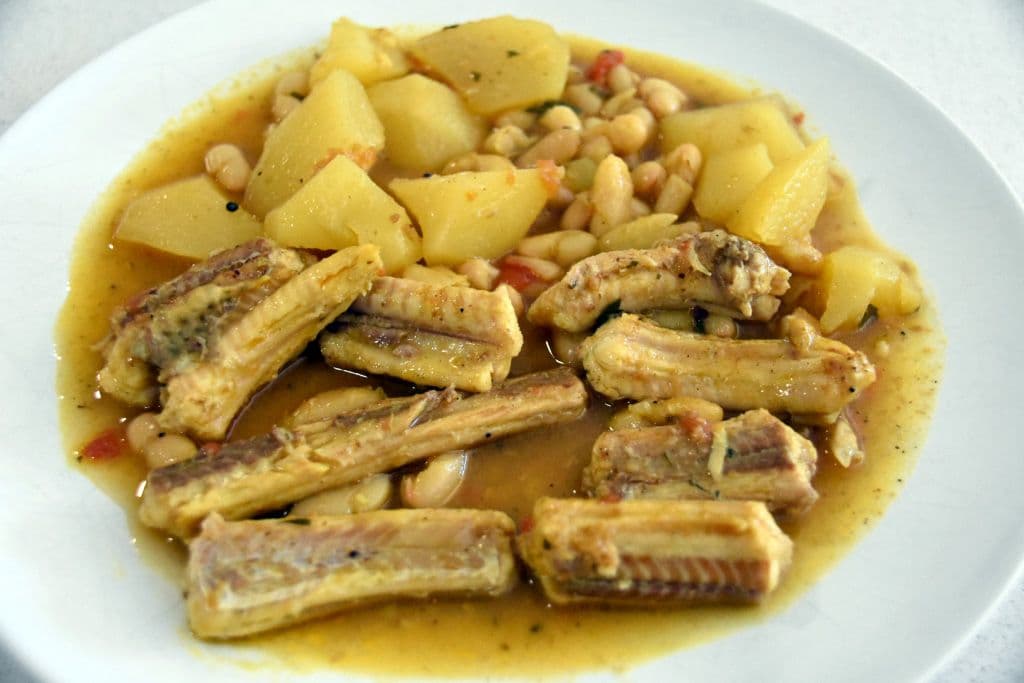 Guiso de lija / pintaroja con patatas