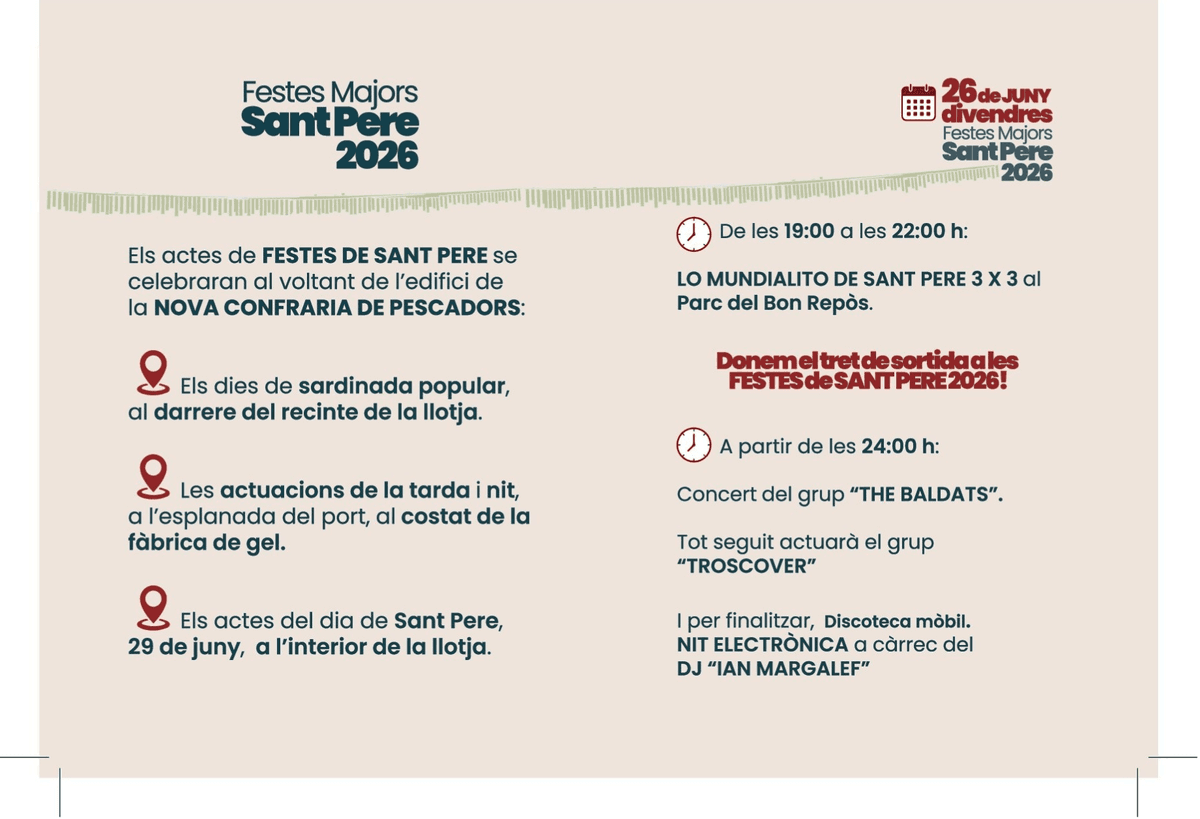 Festes Majors Sant Pere 2026