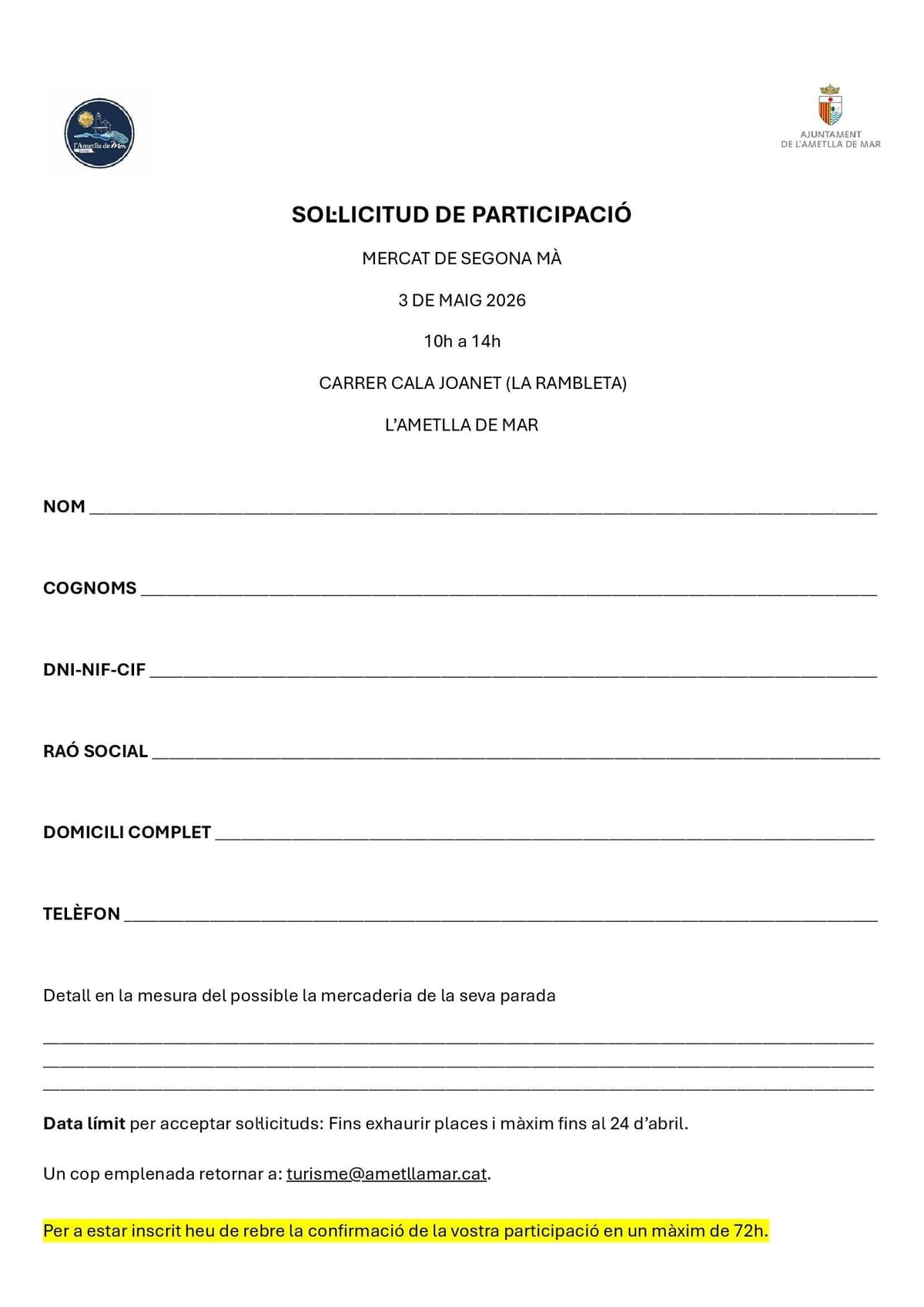 Mercado de segunda mano de primavera