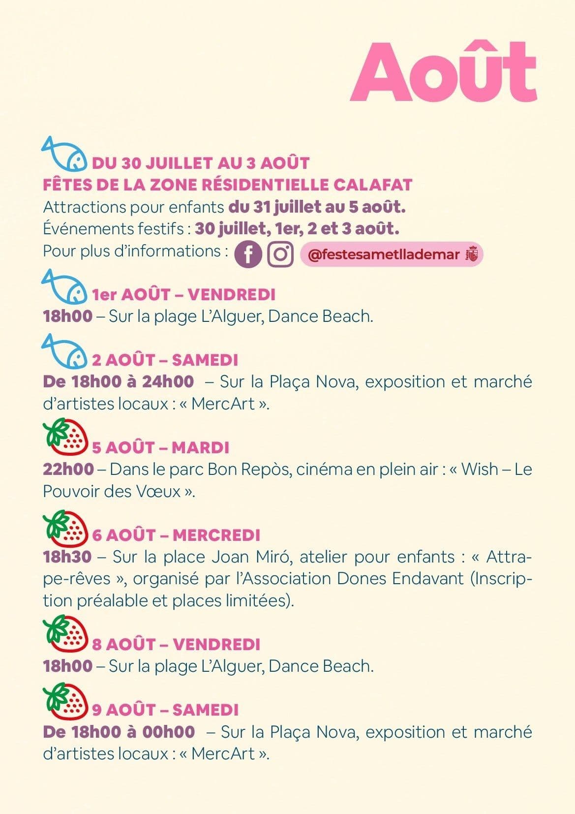 Événements Août 2025