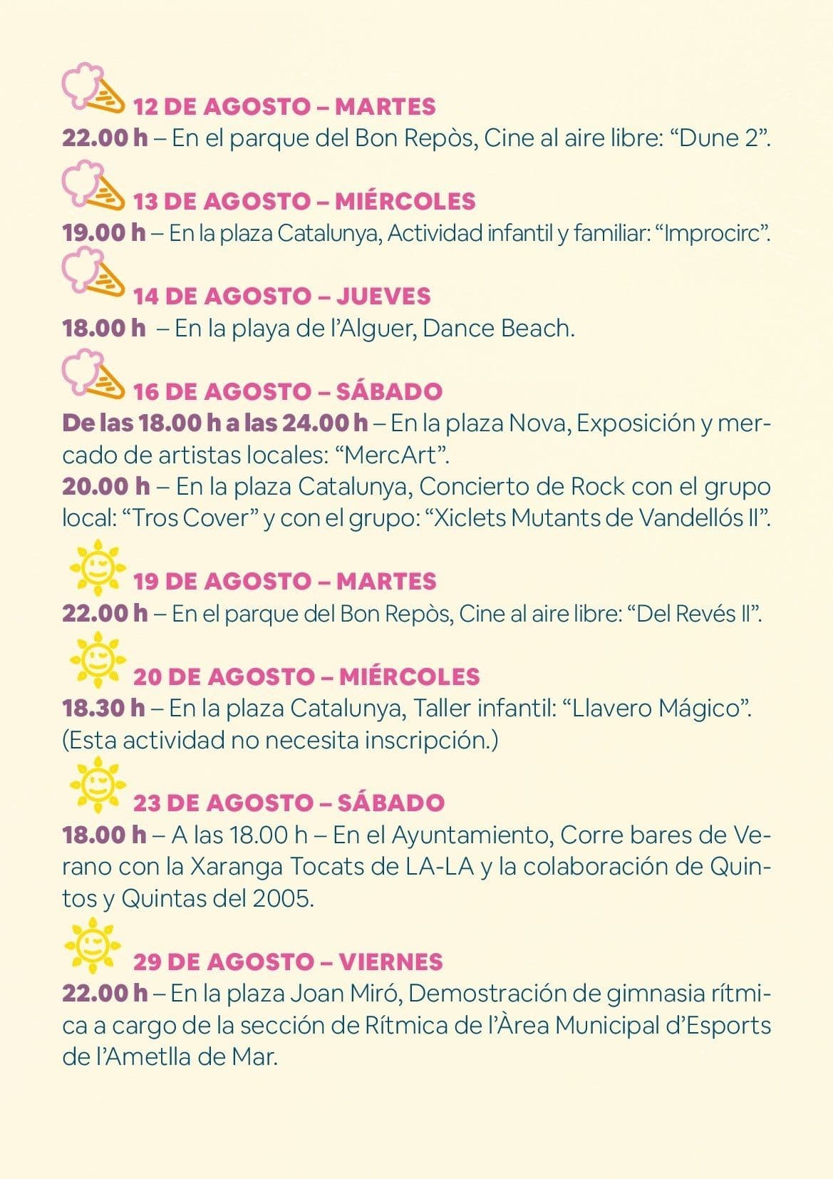 Actos Agosto 2025