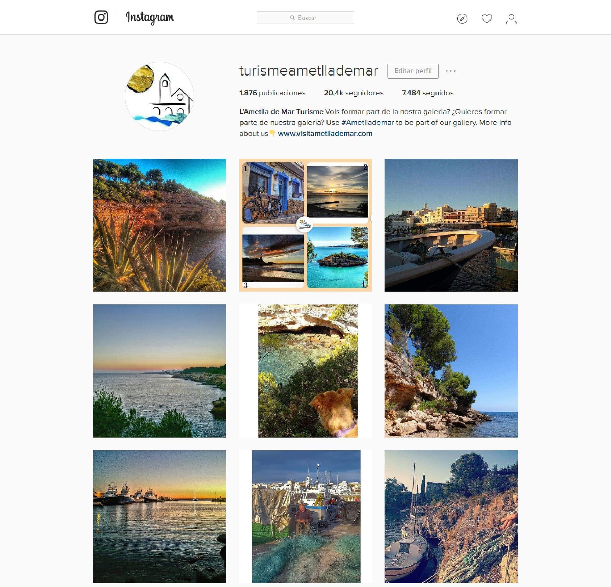 L'AMETLLA DE MAR TOURISM SECOND ACCORDING TO THE INSTAGRAM RANKING