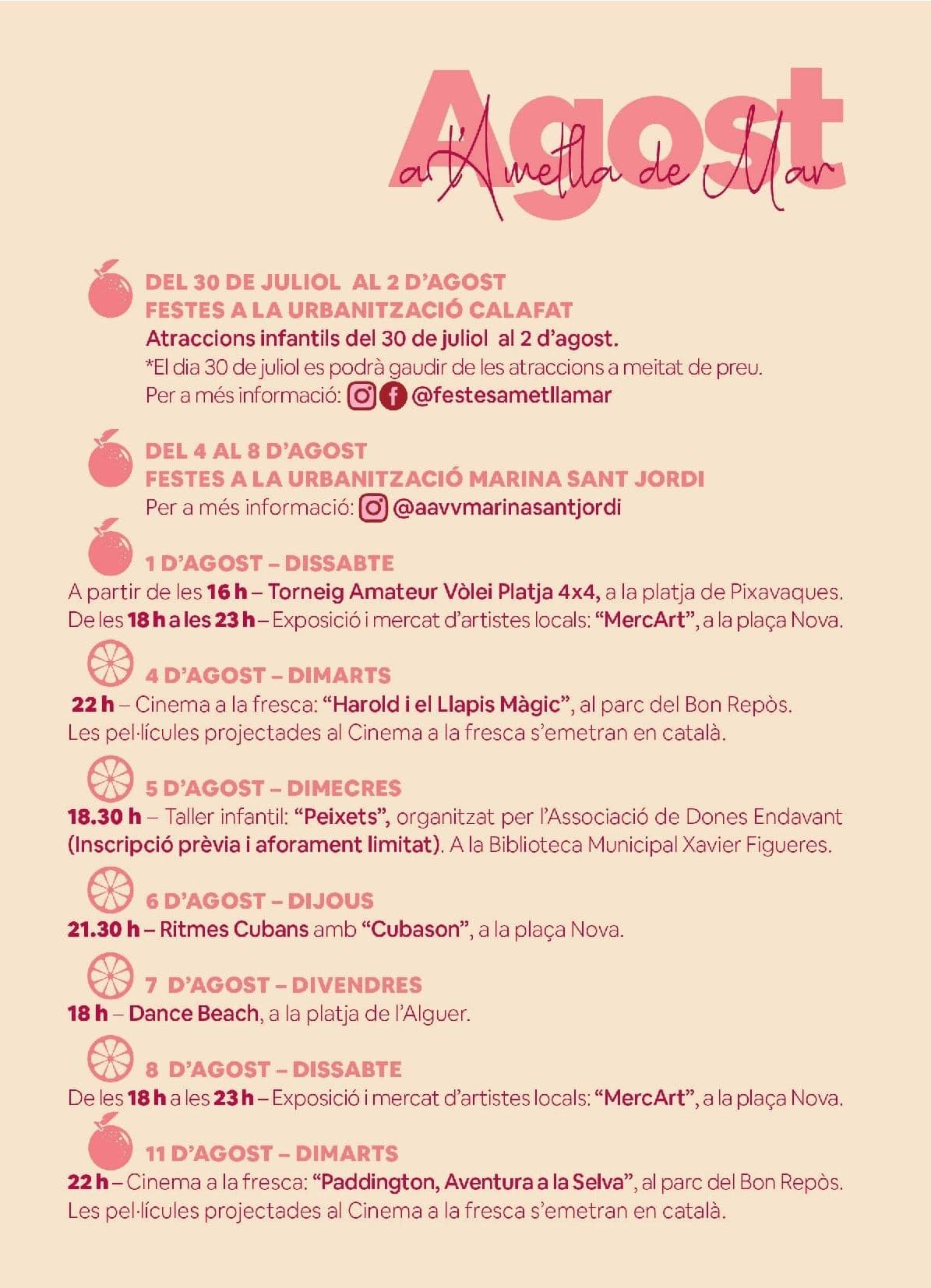 Agenda Agost 2025