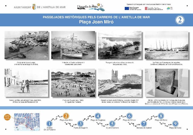 2. Square of "Joan Miró" (L'Ametlla de Mar's History Route)