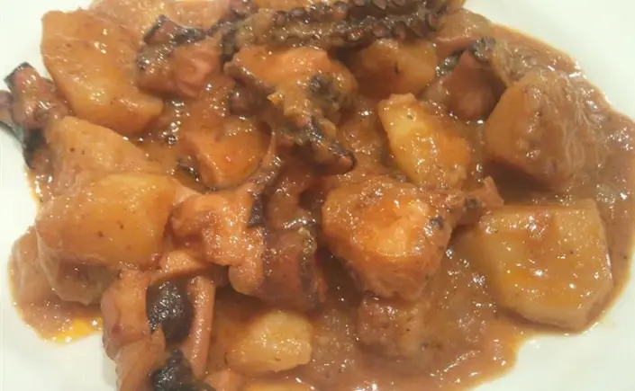 Receta "Polp amb pataques" (Pulpo con patatas)