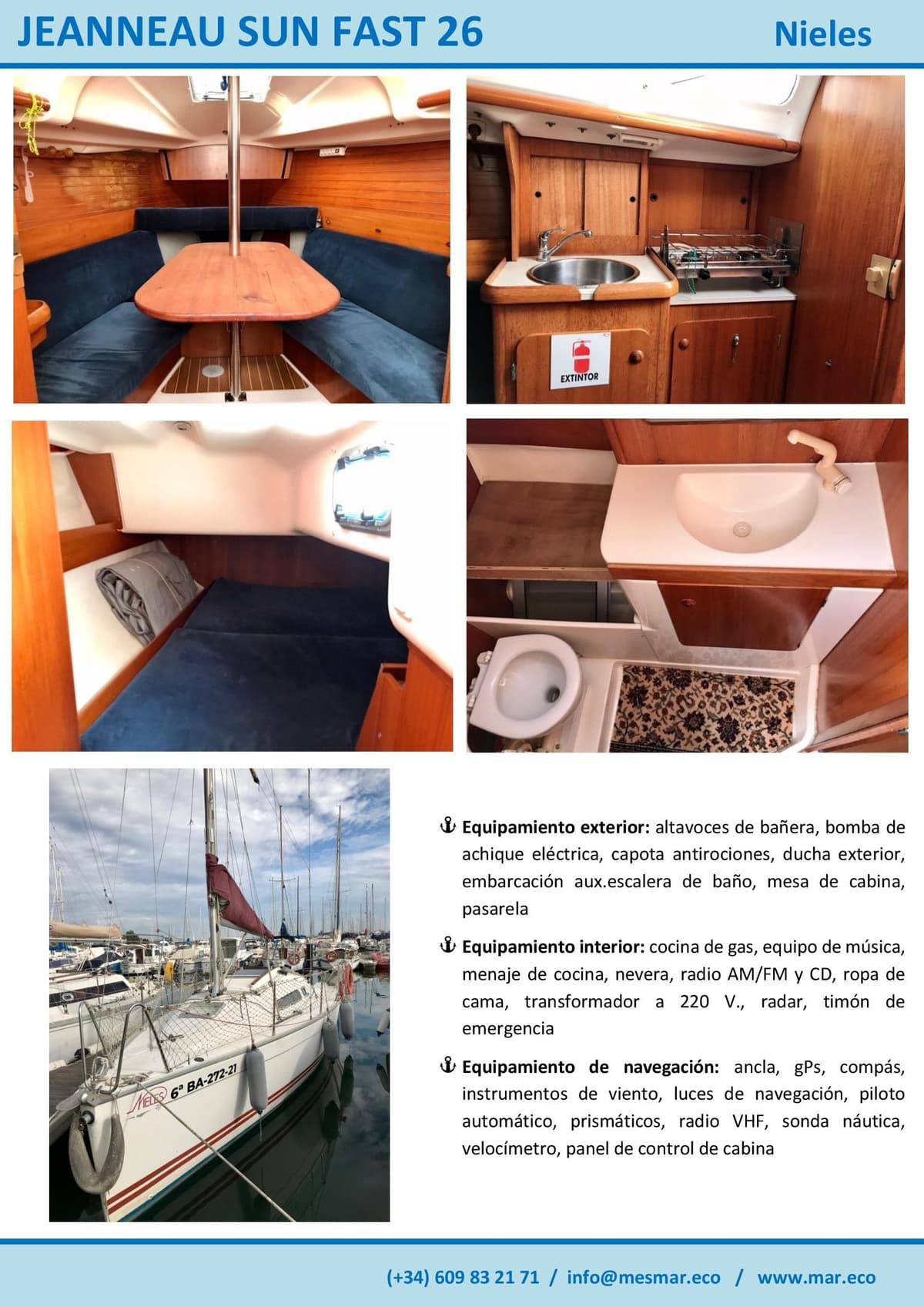 Alquiler Jeanneau Sun Fast 26 - Mesmar